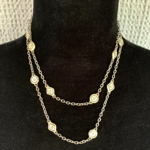 Vintage 80's Silver & Blue Beaded Dangle Earrings Set - Picture 7 of 12